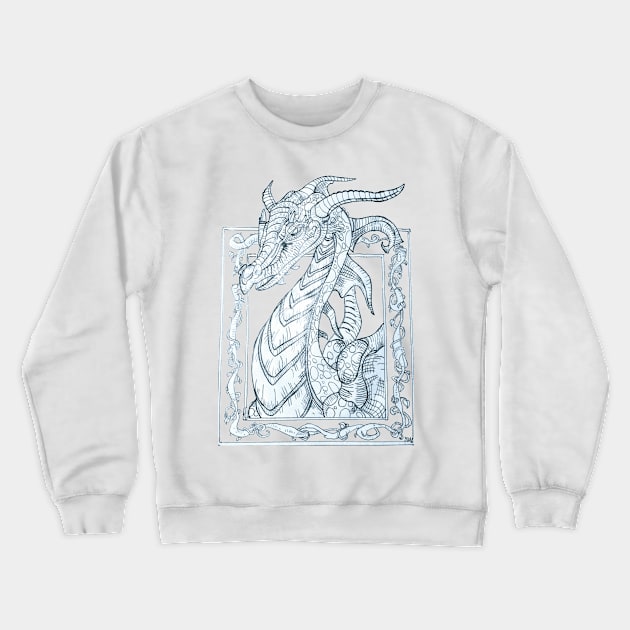 The evil dragon Crewneck Sweatshirt by Grimspencilart